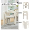 thumbnail image 5 of Boucle Accent Chairs Set of 2, Modern Upholstered Barrel Dining Chair - Fabric Living Room Chairs,Comfy Barrel Side Chair Lounge Arm Chair for Living Room,Kitchen, Dining Room, 5 of 8