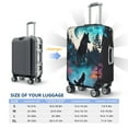 thumbnail image 3 of Cauagu Artistic Moon Valley Wolf Print Travel Luggage Cover,Travel Dust-proof Suitcase Cover Softside Suitcase Protector for 18-32inch,Not Included Suitcase, 3 of 8