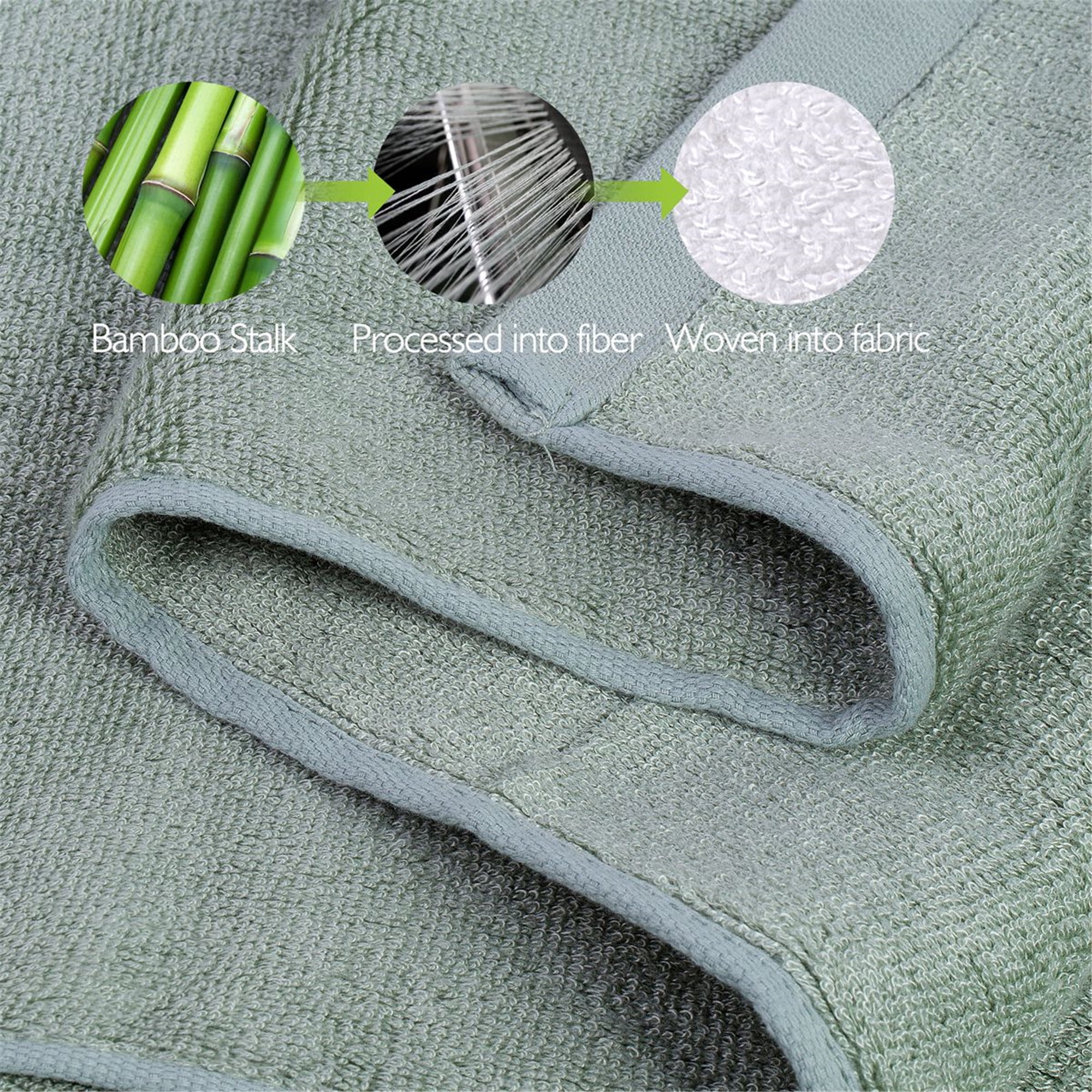 JML Bath Towel Sets, 2 Piece Bamboo Towels, Natural Ultra Soft Touch and Absorbent, No Shedding, Antibacterial & Odor Resistant Towel 27 x 55 inches (Green)