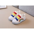 thumbnail image 3 of Children canvas shoes spring and autumn girls white shoes rainbow single shoes hundred boys shoes board shoes baby, 3 of 3