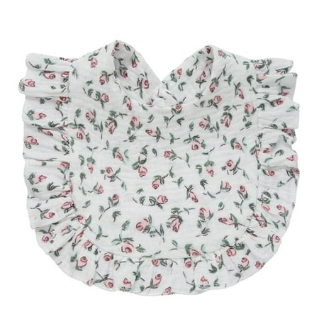 Cotton Gauze Baby Bib Newborn Feeding Bib Burp Cloths Floral Ruffle Boys Girls Nursing Saliva Towel Bandana Baby Accessories A-1-for 0-2 year