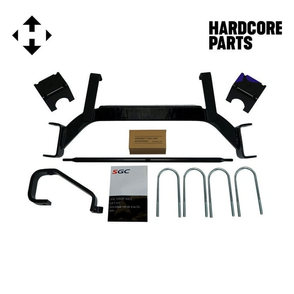 Hardcore Parts 6" Drop Axle Lift Kit for EZGO TXT/PDS (2001.5-2013) Gas Golf Cart