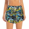 thumbnail image 4 of Lsque Goal Time Printed Women's Running Shorts with Liner Pockets,Elastic Quick Dry Workout Athletic Gym Yoga Shorts,Womens High Waist Shorts-Small, 4 of 9