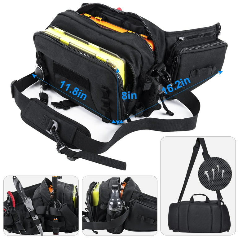 Goture Portable Sling Fishing Tackle Bag Gear Storage Fly Fishing