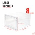 thumbnail image 2 of Caja organizadora de sombreros SCAVATA, apilable, transparente, para 8 sombreros, paquete de 6, 2 of 7