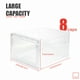 thumbnail image 2 of Caja organizadora de sombreros SCAVATA, apilable, transparente, para 8 sombreros, paquete de 6, 2 of 7