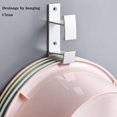 thumbnail image 4 of Gancho para toalla doble para bata, gancho para lavabo, autoadhesivo resistente, resistente al agua y al óxido, para baño y cocina, 2 uds., 4 of 5