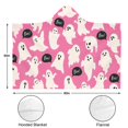 thumbnail image 3 of Wearable Blanket,Halloween Ghosts with Boo Hooded Wearable Flannel Blanket for Adults & Teens,Winter Poncho Shawl Wrap Cape Cozy Anti-Pill,60"x80", 3 of 5