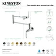 thumbnail image 4 of Kingston Brass KS4100KL Whitaker Wall Mount Pot Filler Faucet, Matte Black, 4 of 4
