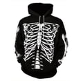 thumbnail image 2 of Sudadera con capucha con estampado 3D de esqueleto para hombre, jersey con diseño de cordón, Tops de primavera, Otoño e Invierno, 2 of 5