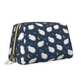 thumbnail image 2 of Naloa Cute Sheep 1 Leather Makeup Bag for Purse Travel, Portable Small Cosmetic Organizer for Women and Girls, Make up Bag with Zipper, 2 of 8