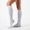czb# White8, variant on Wuxian Wool Socks Compression Socks Solid Knee High Socks Calf Sleeve Running Cycling Fitness Sports Breathable Lightweight Footwear,Khaki,XL