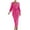 Hot Pink, variant on Sweater Dress for Women V Neck Sweater Dress Puff Long Sleeve Slim Fit Bodycon Fall Winter Ribbed Knit Dresses ,Orange