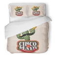 thumbnail image 1 of Juego de ropa de cama ABPHQTO de 3 Piezas Cinco de Mayo Sombrero Chili Pepper Cactus y Maracas Funda nórdica Twin, 1 of 1