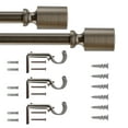 thumbnail image 3 of Better Homes & Gardens Flare 1" Diameter 42"-120" Curtain Rod Set, Pewter, 3 of 8