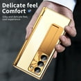 thumbnail image 5 of Elehold for Samsung Galaxy Z Fold 7 Case with S Pen & Pen Holder, Aluminum Alloy Shockproof Rugged Case Hinge Protection Screen Protector Kickstand, Gold+Dark Gold, 5 of 7