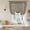 Light Gray, variant on Boho Floral Tie Up Curtains for Windows, Adjustable Balloon Window Shades, Vintage Flowers Abstract Art Ethic Tribe Kitchen Window Treatments Farmhouse Short Curtains with Rod Pocket 42"x45"