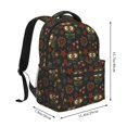 thumbnail image 2 of Rateoe Boho Owl Pattern Casual Backpack for School, Work, Travel – Adjustable Straps, Multiple Compartments – Ergonomic Design, Fits Laptops and Tablets, 2 of 5