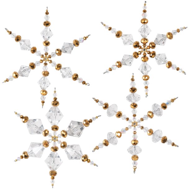 Nostalgic Christmas™ Beaded Crystal Ornaments Kit Crystal and Gold