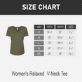 thumbnail image 2 of BELLA+CANVAS Women's Jersey T-Shirt, Short Sleeve V-Neck Relaxed Fit Cotton Tee, Military Green, Size S, 2 of 5