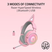 Razer Kraken Kitty V3 Pro Wireless RGB Kitty Headset for Gaming and Streaming, Quartz