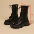 thumbnail image 7 of UngA Womens Combat Boots Lace-up Mid-calf Boots Military Winter Woman Boots Black,Size 8, 7 of 7