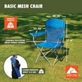 Ozark Trail Mesh Quad Folding Camp Chair with Carry Bag, Blue