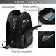 thumbnail image 4 of Fotbe Black And White Dotted Mochila con Estampado y Puerto USB para Hombre y Mujer, Mochila Antirrobo, Mochila de Viaje, Mochila Escolar, Mochila Universitaria, 4 of 7