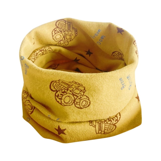 Foulards pour Enfants Imprimé Dessin Animé Cache-Cou Doux Chaud Ensemble d'Hiver pour Garçons Filles Accessoire de Mode Confortable