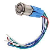 19Mm Selector Rotary Switch Latching 3 Positions 2No 2Nc 12-24V With Wire Socket Blue Smile Home