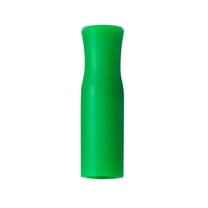 Silicone Straw Tips Covers, 5-Pack Green Reusable Straw Toppers For Standard Straws, Home Kitchen Bar Party Travel Use -