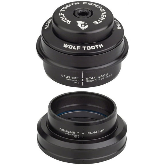 Wolf Tooth GeoShift Performance Angle Headset - 2 Deg, Short, EC44/EC44, Black