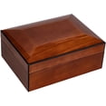 thumbnail image 5 of Napoli Dome Shaped Top Cigar Humidor - High Gloss Walnut Burl Finish - Capacity: 75, 5 of 8