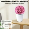 thumbnail image 5 of Spaco 2-Piece Artificial Plant Topiary Balls, Faux Boxwood Decorative Balls, Artificial Plant Balls for Outdoor as Garden, Yard, Balcony, Pink, 5 of 6