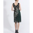 thumbnail image 3 of Roaring 20S Evening Dress Women 1920S Flapper Dress Vintage V-Neck Peacock Adult, 3 of 3