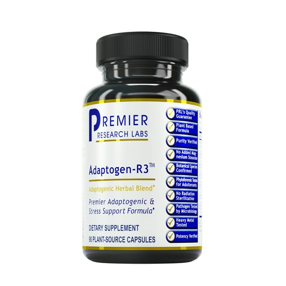 Premier Research Labs Adaptogen-R3 - Adaptogen for Stress Support - With Rhodiola Rosea Extract, Maca Root & Eleuthero - For Heart Health & Metabolic Health - 90 Vegetarian Capsules
