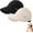 Black+beige, variant on Wide Brim Sun Visors for Women, Wide Brim Sun Hat,Packable Roll-Up Ponytail Baseball Cap with Adjustable Back Strap, Lightweight Breathable Travel Sun Cap for Beach Fishing