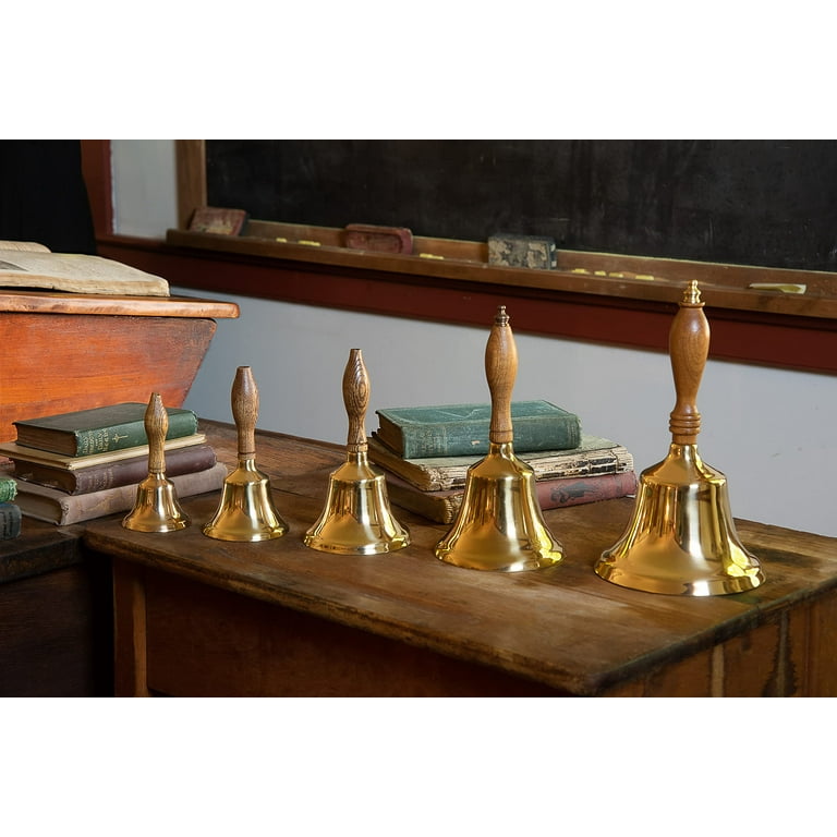 Bevin Bells Solid Brass Hand Bell | 10HB | New England Hardwood Handle |  Elegant Hand Call Bell | Noise Makers | Loud Brass Bells | Easy to Grip