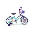 thumbnail image 2 of USToyOutlet 16" Cruiser Steel Frame Bicycle Coaster Brake One Piece Crank, White Full cover Chain cover, Purple Baskets, Fenders & Rims, White Tire, Frame Kid's Bike - Baby Blue/Purple, 2 of 6