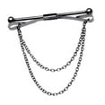 thumbnail image 1 of Classic Collar Bar Pin for Men with Link Chain Necktie Tie Clips Badges Collar, 1 of 8