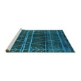 thumbnail image 2 of Ahgly Company Machine Washable Indoor Round Oriental Turquoise Blue Industrial Area Rugs, 3' Round, 2 of 4
