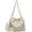 White, variant on Kukuzhu Quilted Tote Bag for Women Padding Down Cotton Hobo Bag Fashion Large Shoulder Bag