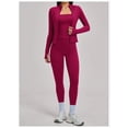 thumbnail image 3 of PISONIC 3 Piece Workout Sets for Women, Zipper Long Sleeve Jacket, Tank Top and High Waist Leggings Yoga Gym Sets, 3 of 7