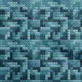 thumbnail image 1 of oneOone Cotton Cambric Teal Blue Fabric Geometrical Shape Craft Projects Decor Fabric Printed By The Yard 56 Inch Wide, 1 of 4