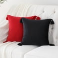 thumbnail image 2 of 2 Pcs Velvet Throw Pillow Cover with Tassel, Square Throw Pillow Case Cushion Cover, 2 of 8