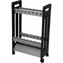 Fishing Rod Holder, Fishing Pole Holders for Garage, Plastic Fishing Rod Rack, Portable Wheels