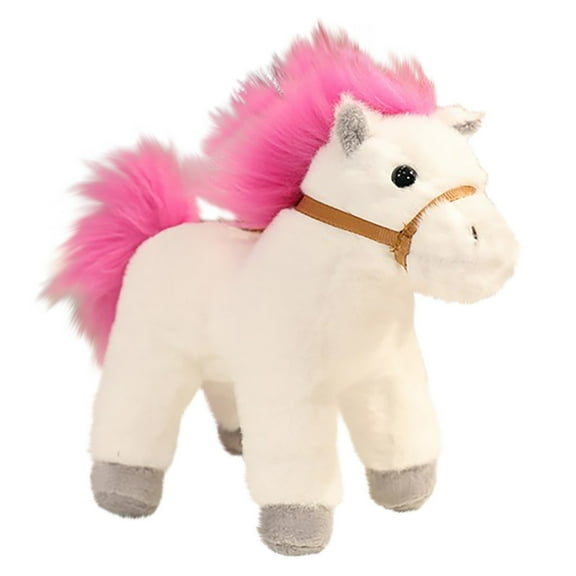 ZMKIAG Realistic Galloping Horse Plush Toy - Soft Stuffed Animal with Brushable Mane & Posable Legs - Detailed Lifelike Collectible Figure for 𝗞𝗶𝗱𝘀, 𝗚𝗶𝗿𝗹𝘀, 𝗕𝗼𝘆𝘀 and Animal Lovers