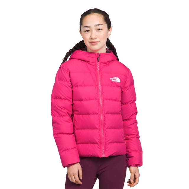 Chaqueta The North Face para niñas North Down con capucha Mr. Pink, talla L
