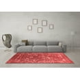 thumbnail image 3 of Ahgly Company Indoor Round Oriental Red Industrial Area Rugs, 3' Round, 3 of 4