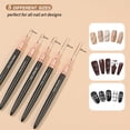 thumbnail image 3 of Juego de pinceles para uñas ZEOHBETY Metallic, 5 unidades, delineador negro, 3 of 7